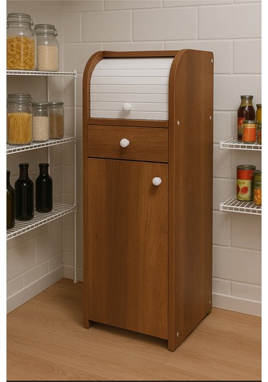 Zeta Çekmeceli Kiler & Ekmeklik Dolabı - Barok Ceviz Barok Ceviz