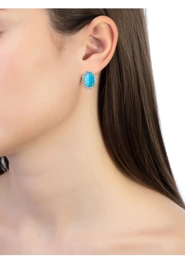 Lamponi 925 Ayar Gümüş Büyük Taşlı Küpe 113455504 Diğer