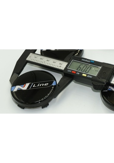 Hyundai N Line Logo Siyah Jant Göbeği Kapak Seti 60mm