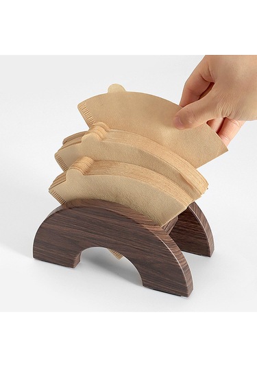 Homyl Kahve Filtresi Kağıt Tutucu Ev Bar Cafe İmitasyon-ceviz İmitasyon Ceviz