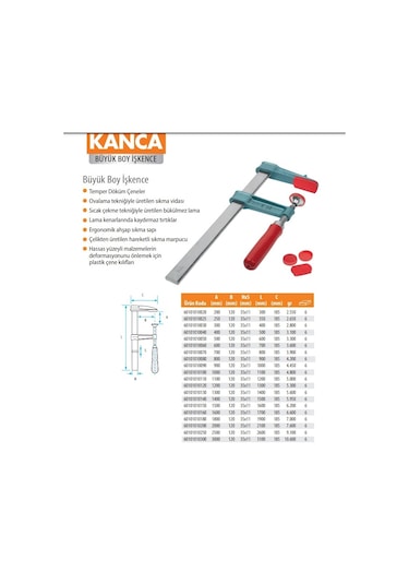 Kanca Büyük Tip İşkence 60 Cm. Marangoz İşkencesi