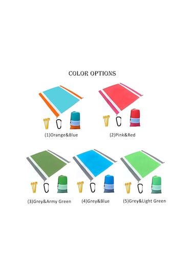 Xiyyadms 210x200cm Pembe-beyaz-kırmızı Desenli Taşınabilir Su Geçirmez Çadır Matı - Plaj, Piknik Ve Kamp İçin Pembe - Kırmızı