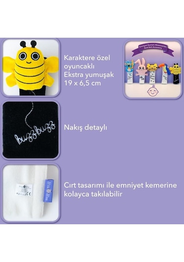 Milk&Moo Çocuk Emniyet Kemeri Aksesuarı Arı Vız Vız