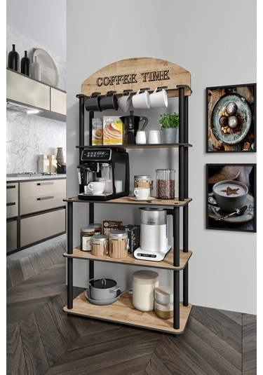 Bollente Dekoratif Kişiye Özel Isminize Özel Kahve Köşesi Safir Meşe 34cmx69cm Meşe