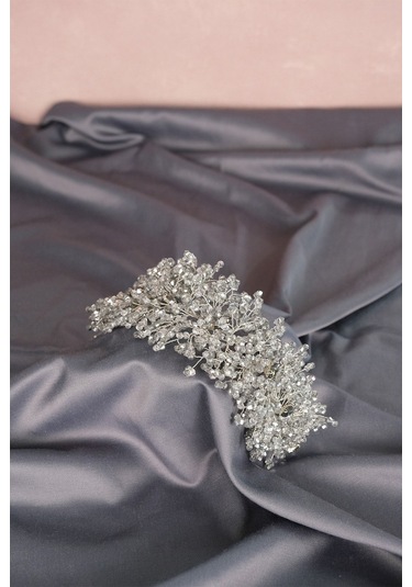FdayAksesuar Kadın En Güzel Gelinlere Özel Barbara Kristal Boncuklu Gelin Saç Aksesuarı FRDY31660