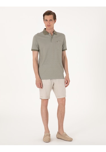 Pierre Cardin Erkek Haki Tişört 50306862-vr027