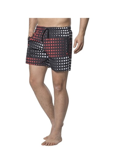 Crozwise Yuvarlak Desenli - Erkek Antrasit Deniz Şortu - 3148-06 Antrasit