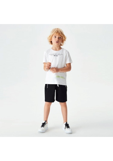 Xo Kids P-003937 Nk 62701 Erkek Fırst Şort 8-14 Yaş Antrasit - Yeşil