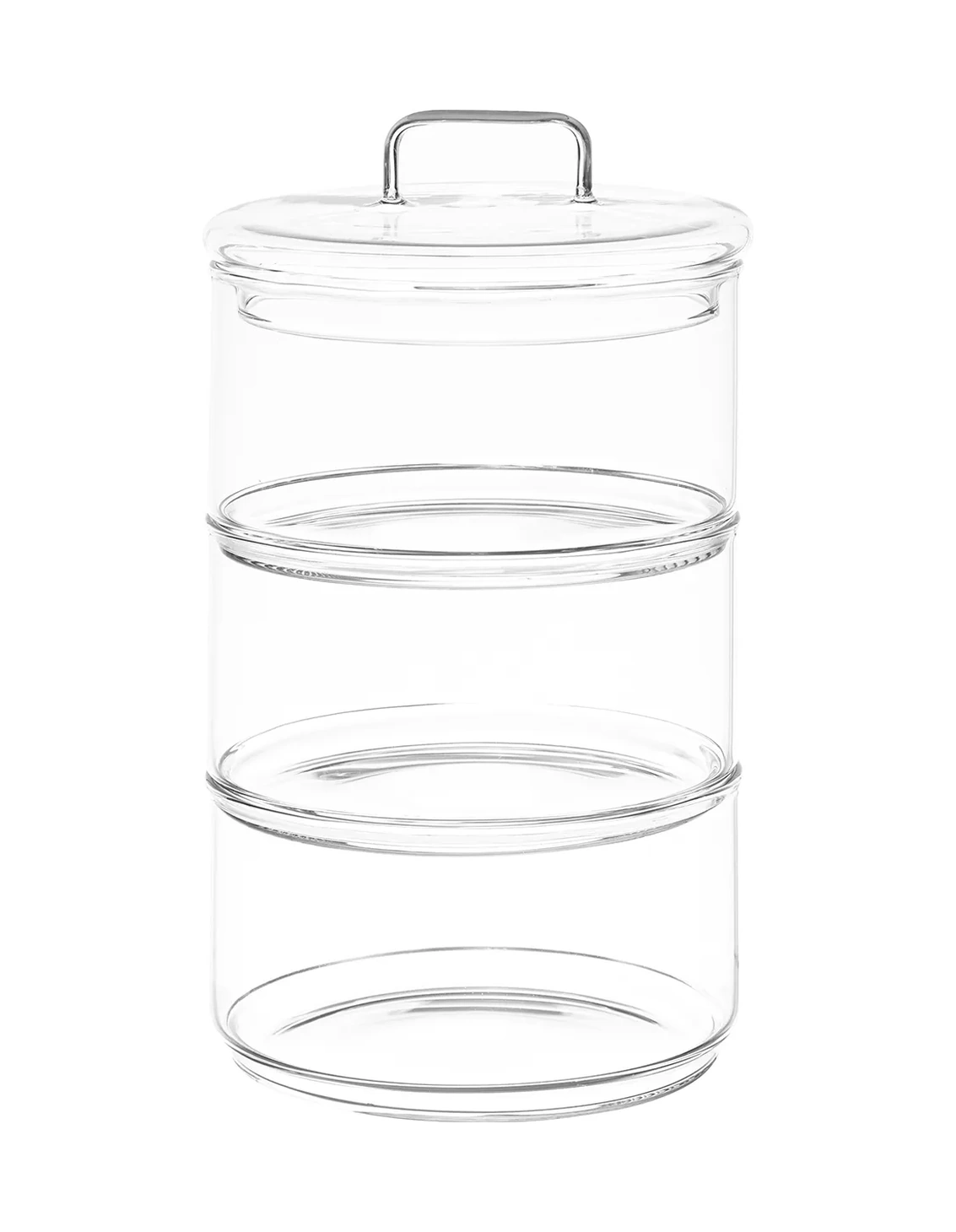 Elan Gallery Dökme Yiyecekler İçin 3 Bölmeli Kavanoz, 400 Ml 70737067 Beyaz