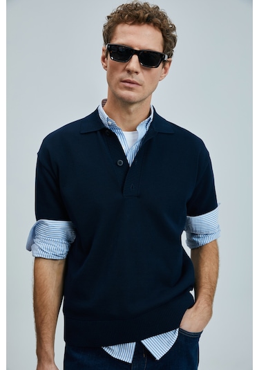 Lufian Erkek Fresh Kazak 111090122 Lacivert Lacivert