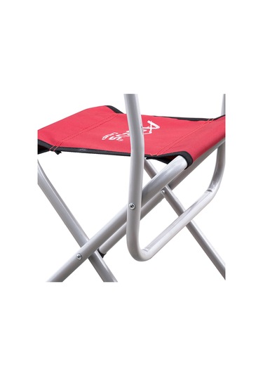 Katlanabilir Balıkçı Kamp Taburesi - Arkalıklı - Kırmızı 19019 Çok Renkli