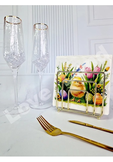 Love Land Paskalya Temalı Kağıt Masa Örtüsü 33x33 Cm 20 Adet 370309129 Pembe