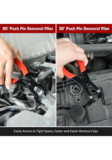 Xurunkeji Gövde Klipsli Pense Seti, 30 Derece Ve 80 Derece İtmeli Pim Pense