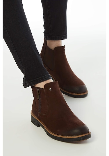 Tamer Tanca Erkek Hakiki Deri Kahverengi Nubuk Casual Bot 572 1727 B ERK BOT Kahverengi