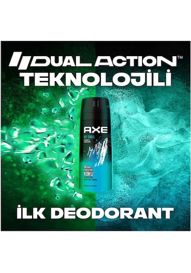 3 Adet Axe Ice Chill Erkek Deodorant Sprey 150 Ml