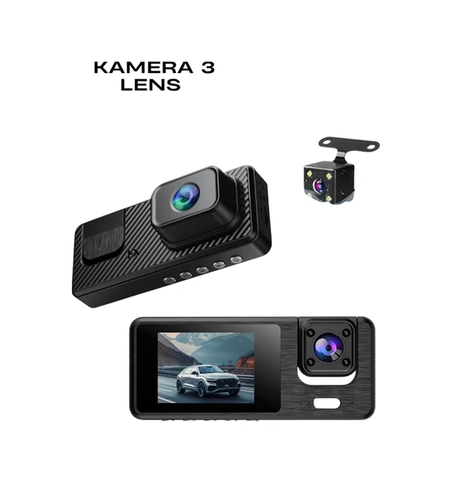 1080p 3 Kameralı Araç Dvr -q301