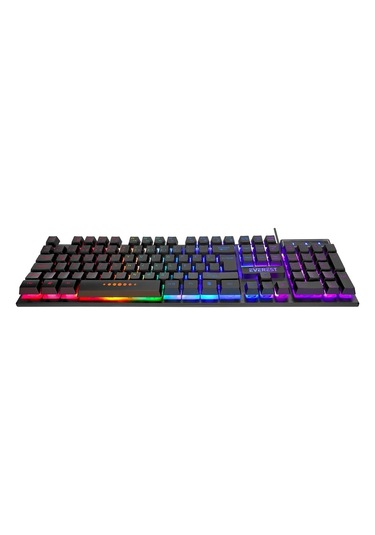 Everest Kb-24 Siyah Rainbow Q Membrane Oyuncu Klavyesi