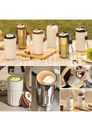 450 Ml Paslanmaz Çelik Spor Su Şişesi Termos Led Sıcaklık Göstergeli Termos Çok Renkli