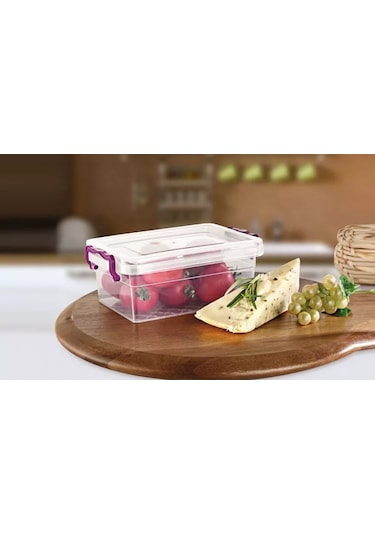 Asude 2 Lt Plastik Saklama Kabı 15x22x10 Şeffaf