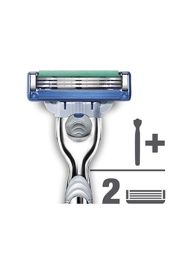 Gillette Mach3 Turbo Tıraş Makinesi + Yedek Başlık 2'li