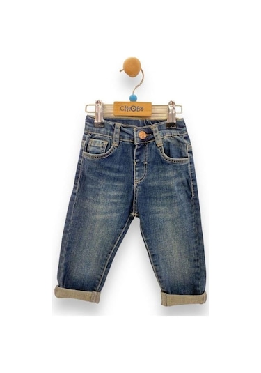 Çikoby Erkek Bebek Kot Pantolon-13808 Mavi