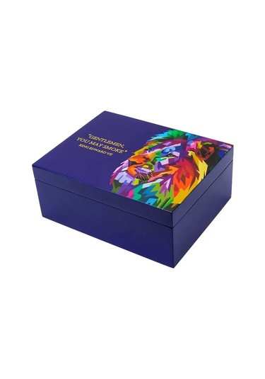 Lubinski Blue Lion Humidor Puro Kutusu Mavi Lake 40s