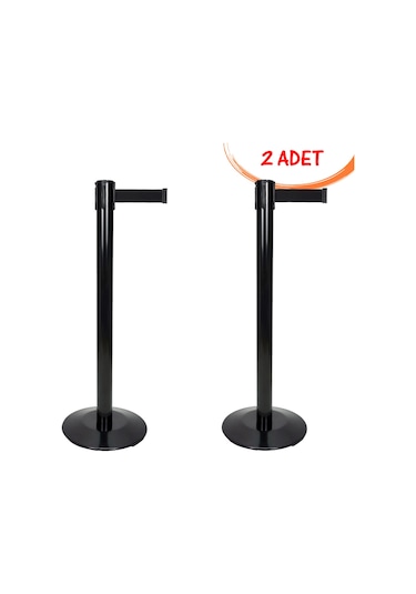 Güvenlik Şerit Bariyer Yönlendirme Bariyeri Ucuz Ayaklı Şerit Bariyer - Elektrostatik Boyalı 2 Adet