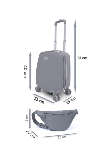 Coral High Sarı Yeşil Pembe Valiz Seti - Kız Çocuk Seyahat Ve Tatil - Çocuk Valizi Ve Bel Çantası Seti Çok Renkli