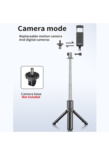 Kosona S03 Telefon Tutucu: Tripod 360 Döner, Alüminyum Kaymazsız Çubuk, Bağımsız Bluetooth Kumanda