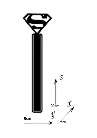 Süperman Temalı Metal Kitap Ayracı