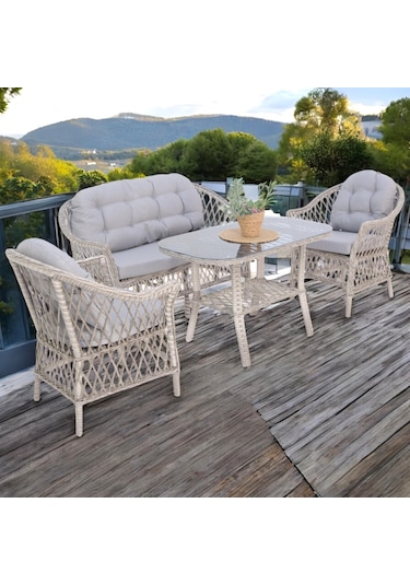 Eterna X Rehome İkili Rattan Bahçe Oturma Grubu 707
