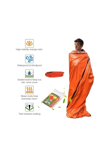 Prestigegoods Acil Durum Kamp Seti - Su Geçirmez Panço, Battaniye Ve Çadır - Outdoor Kamp Ve Macera İçin Çok Renkli