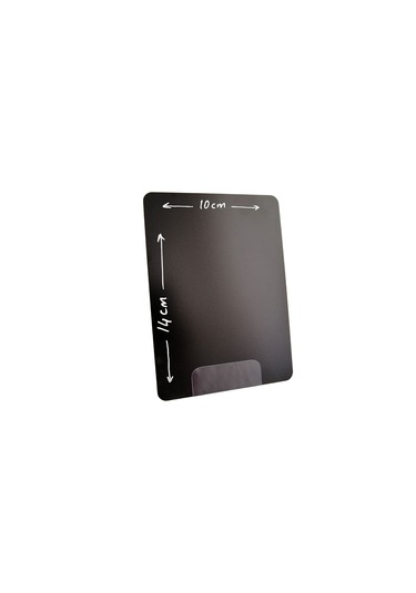 10 Ad Silinebilir Pvc Karatahta Siyah Etiket Stand 14x10 Cm Açılı
