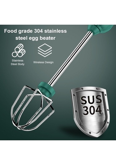 Fastbuy Şarjlı 2'li Kafa Elektrikli Çırpıcı, Yumurta Köpürtücü, Blender, Süt Köpüğü Yapıcı, Kırmızı Kırmızı