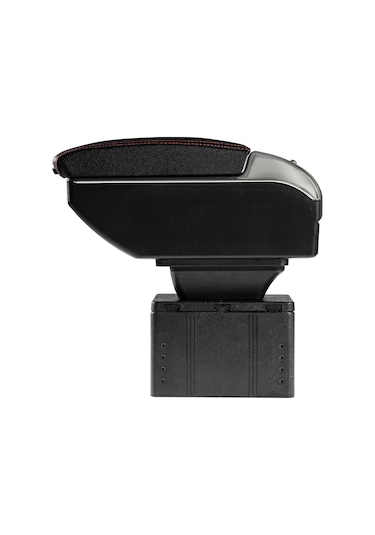 Oto Kolçak Sürgülü Ve Usb Şarj Girişli Tüm Araçlara Uyumlu Kol Dayama 7 Usb Girişli Kolçak Siyah