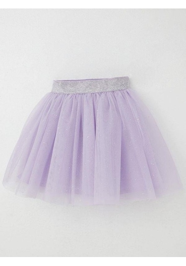 Kız Çocuk Lila Simli Tütü Etek-15494 Lila