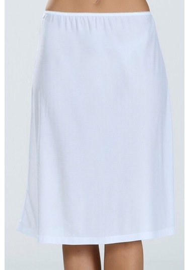 Nbb Kadın Beyaz Diz Altı Jüpon