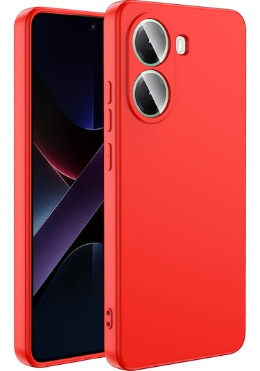 Mobilteam Poco X7 Pro Kılıf Mara Lansman Kapak - Kırmızı Kirmizi