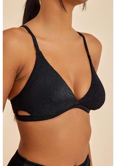 Bali Siyah Dolgusuz Üçgen Bikini Takım Siyah