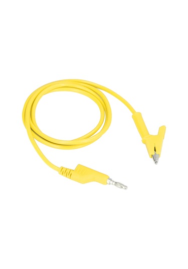 Maiyame J.70035-1 4mm Sarı Elektrik Test Kablosu, Esnek Silikon Kapaklı Bakır Alligator Klipsi, 20a 3000v Akü Testi İçin