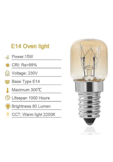 Silverline Esty Luno Fırın Lambası 300 Derece Isıya Dayanıklı