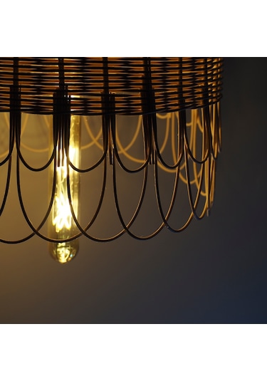 Doğal Rattan Bambu Avize: Pendant