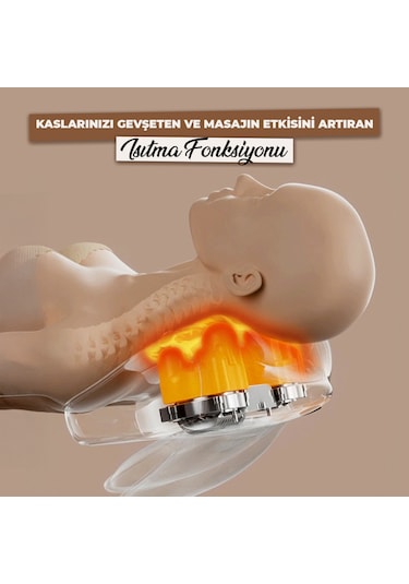 Rlx40 Taşınabilir Şişirilebilir Ovmalı Isıtmalı Masaj Yastığı Krem