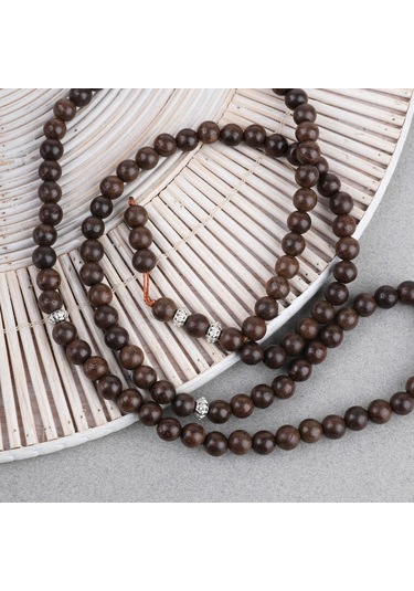 Yılan Ağacı 99luk Küre Kesim 8mm Namaz Tesbihi Kahverengi