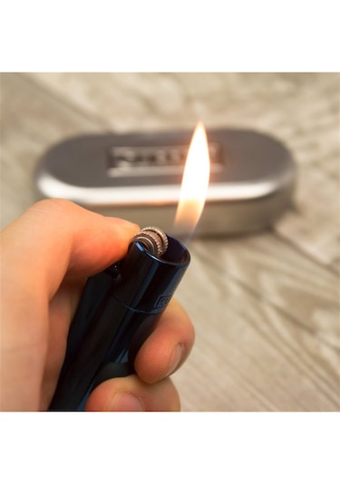 Mobgift İsme Özel Metal Taşlı Gazlı Çakmak Mavi