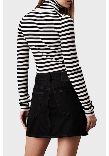 Calvin Klein Kadın Kazak J20j224225 Ybı Beyaz-siyah Beyaz - Siyah
