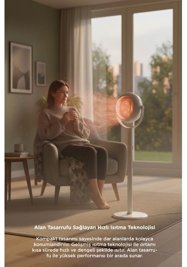 Torima HT-101 800 W Ayaklı Isıtıcı Fan