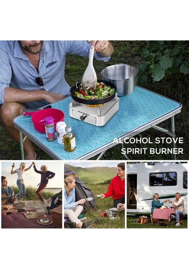 Ebitda Alüminyum Alaşım Paslanmaz Çelik Portatif Alkollü Ocak - 3 Renk Seçeneği Altın Altın