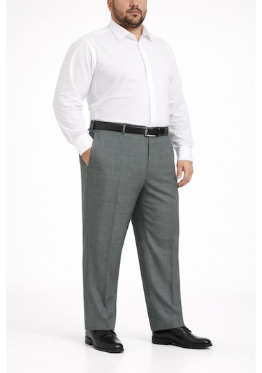 Classics Men Caserta Büyük Beden Erkek Kumaş Pantolon - 7561 Yeşil