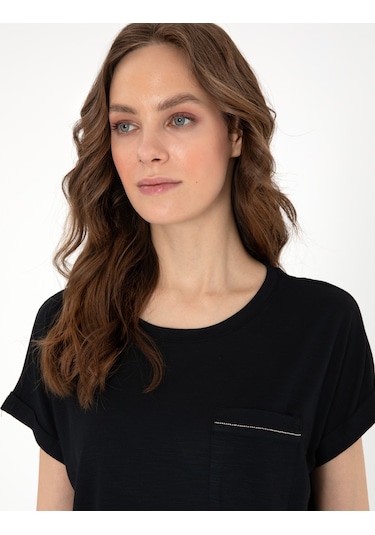 Pierre Cardin Kadın Siyah Tişört 50301440-vr046 SIYAH